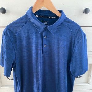 Tek Dry Fit DryTek Blue Mens Golf Polo Shirt L